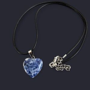Sodalite Heart Pendant Necklace